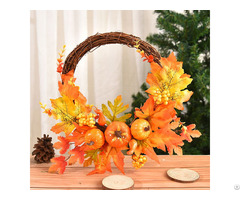 Wholesale Artificial Halloween Natural Sunflower Pumpkin Leaf Decorative Garland