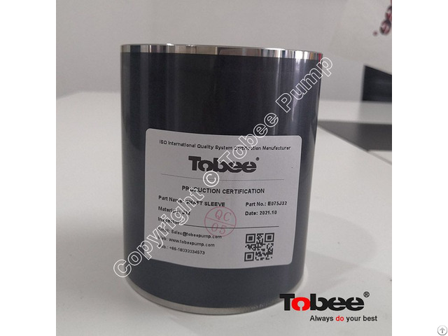 Tobee Ceramic Shaft Sleeve E075j32 On 6x4d Ah And 8x6e Slurry Pumps