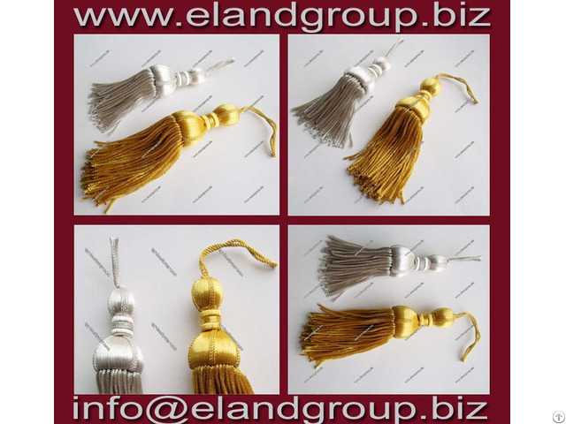 Silver And Gold Bullion Wire Tassels