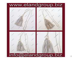 Silver Bullion Wire Tassels