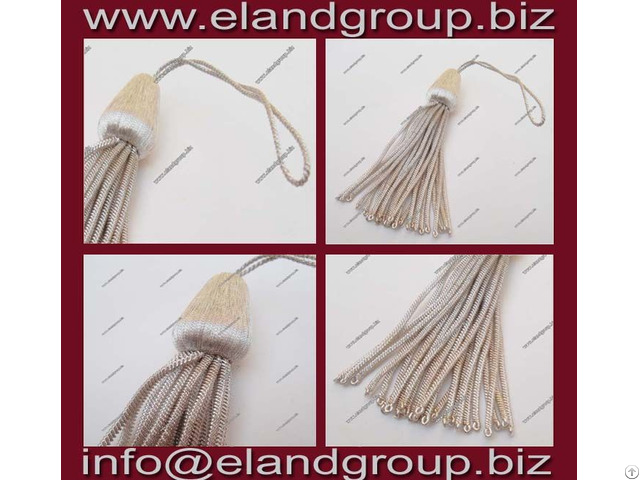 Silver Graduation Bullion Tassel