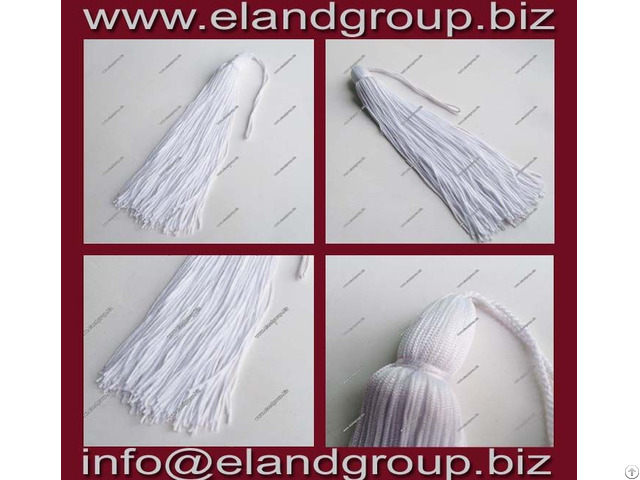 White Graduation Cap Tassels