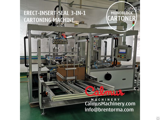 Erect Insert Seal 3 In 1 Cartoning Machine Monoblock Case Packer