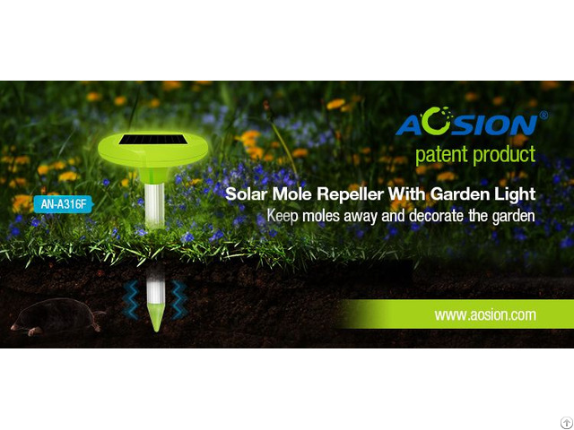 Solar Mole Repellent With Garden Light