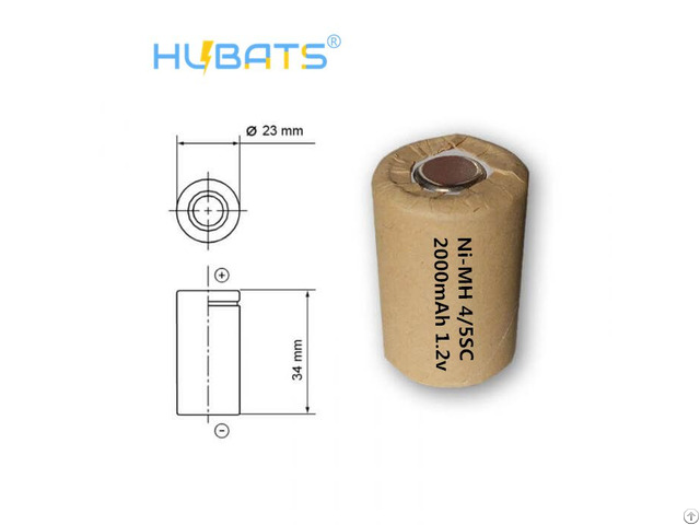 Hubats Ni Mh 4 5sc 2000mah 1 2v 10c Discharge Rate Rechargeable Battery For Power Tools