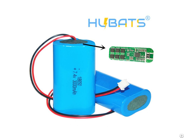 Hubats 3000mah 18650 3000mah 1s2p Battery Pack 3 7v For Bluetooth Speaker Led Light