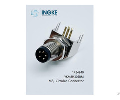 Ingke Ykm8h305bm Direct Substitute Of 1424240 M8 5position Circular Connector Plug Male