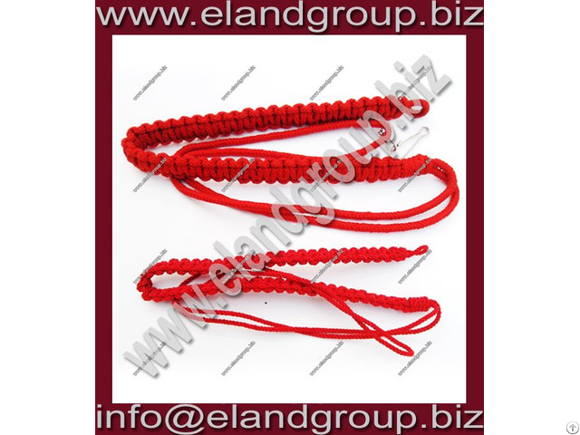 Military Red Braided Lanyard