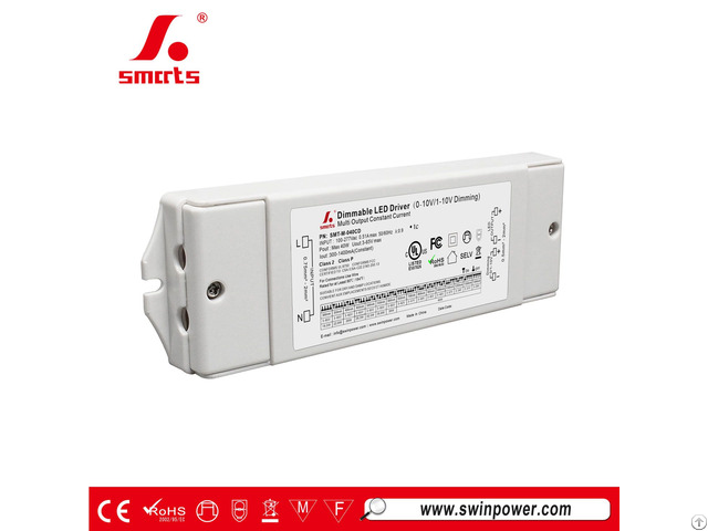 Output Current Selectable 0 10v Dimmable Led Driver 40w Class 2 Ip20