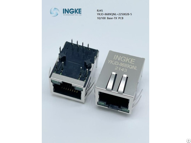 Ingke Ykjd 8689qnl Direct Substitute Of 2250028 5 1 Port Rj45 Through Hole 10 100 Base Tx Pcb