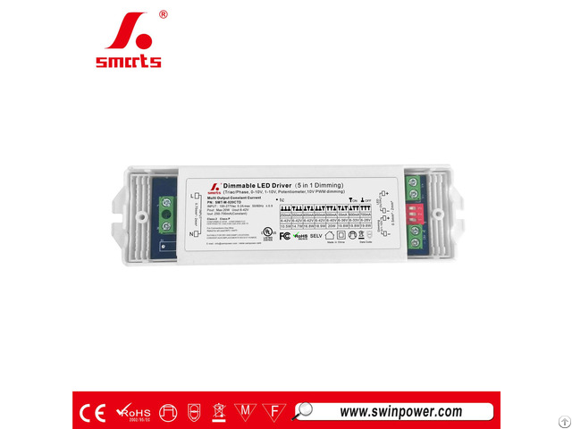 Ul Triac 0 10v Dimming Led Driver 20w Small Current 250ma 350ma To 700ma