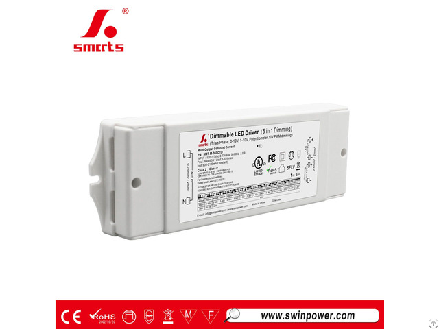 Triac 0 10v Dimmable Multi Current 3 65vdc Led Power Supply 40w From 300ma To 1400ma