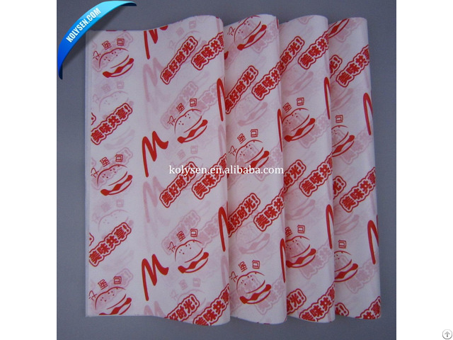 Fried Chicken Burger Wrapping Grease Proof Paper