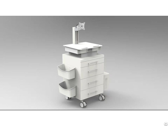 Medical Computer Workstation With Storage Cabinet