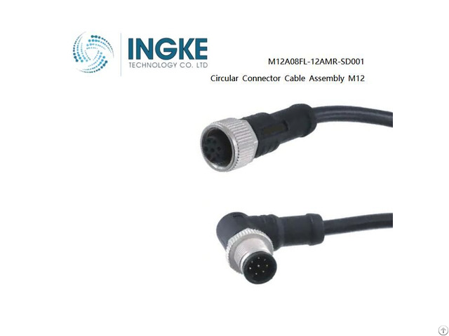 Ingke M12a08fl 12amr Sd001 Cable Assembly M12 Circular Connector Actuator Cables 8position