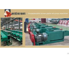 Between Single And Double Screw Palm Oil Press Machine