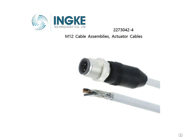 Ingke 2273042 4 M12 Cable Assemblies Actuator Cables Male To Wire 3pin