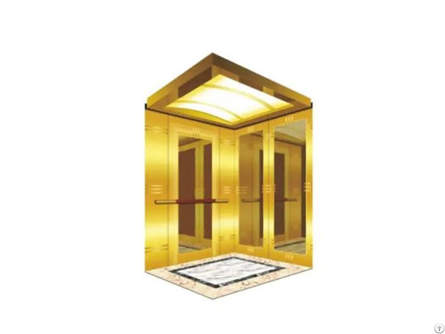 Fh K03 With Gold Mirror Stainless Steel Passenger Elevator