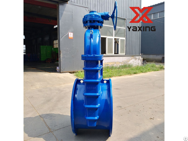 Din3352 F4 Resilient Seated Gate Valve With Gearbox For Water