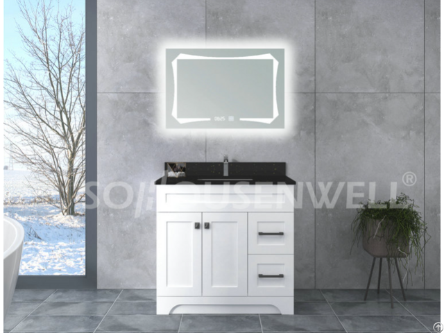 American Market Solid Wood Bathroom Cabinet Hs F108 Mattw