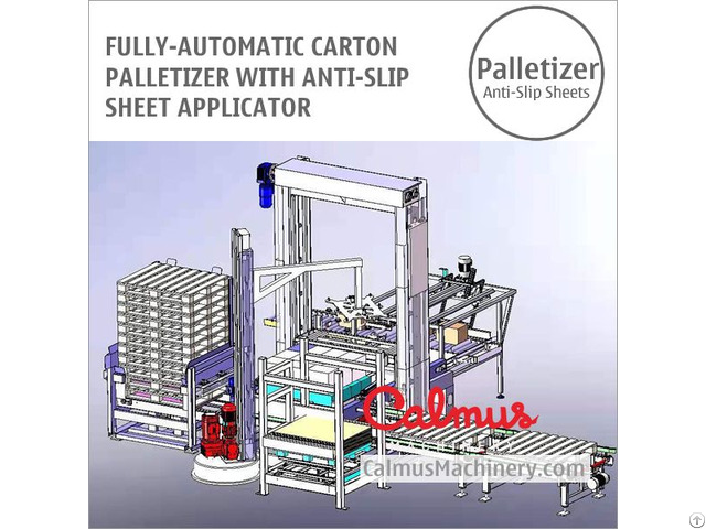 Anti Slip Sheet Applicator Case Palletizing Machine Carton Palletizer