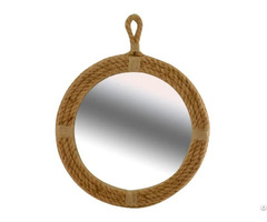 Hemp Rope Framed Mirror Round 18f274