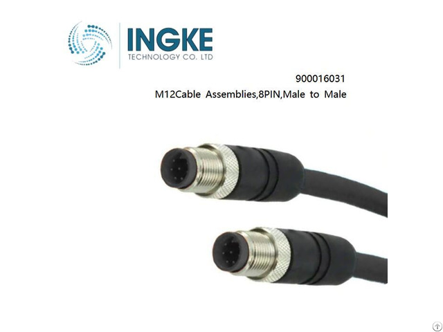 Ingke 900016031 M12cable Assemblies 8pin Male Ip67