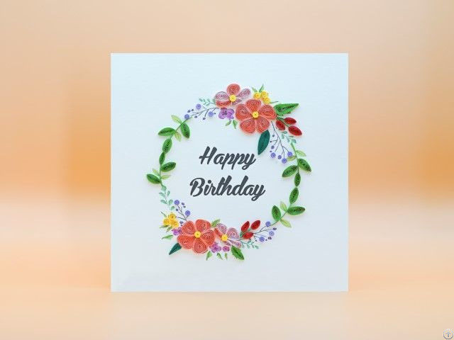 Birthday Flower Quilling Card 041