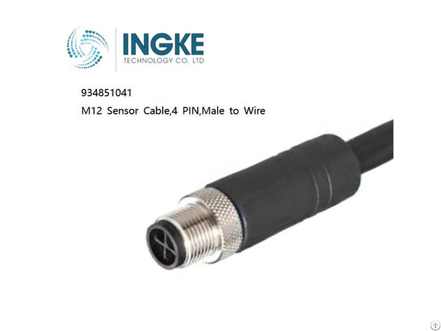 Ingke 934851041 M12 Sensor Cable 4 Pin Male To Wire Receptacle