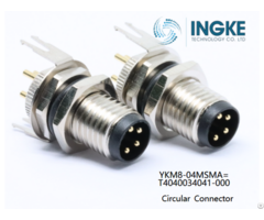 Ingke Ykm8 04msma Direct Substitude T4040034041 000 Conn Plug Male 4pos Gold Solder