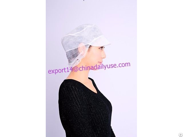 Nonwoven Peaked Bouffant Cap