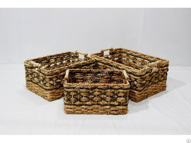 Hot Item Water Hyacinth Basket Sd9859a 3mc