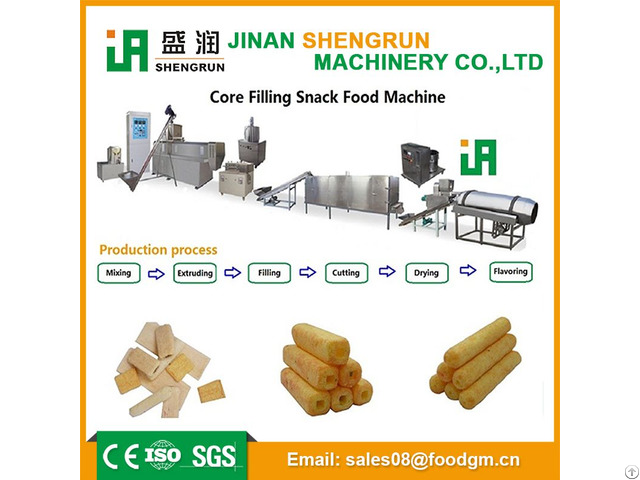 Core Filling Snack Puffed Leisure Food Production Line