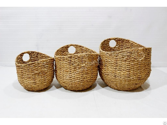 Best Selling Water Hyacinth Basket Sd10800a 3na