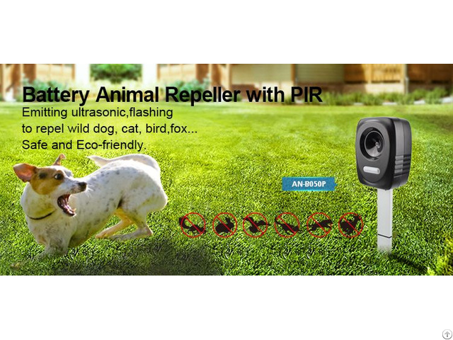 Outdoor Garden Battery Operated Ultrasonic Animal Dog Cat Bird Raccoon Repeller