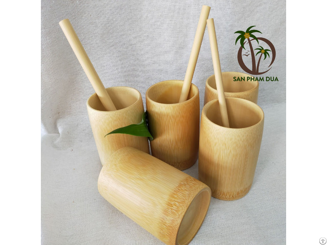 Bamboo Cup With Straw Reusable Cups Disposable Tablewarew Bambusschale 84 902726163