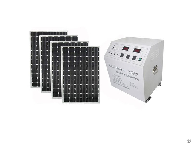 P 2000w Solar Power Supply System With Ac 220v Output For Fans Refrigerator Tv Sets