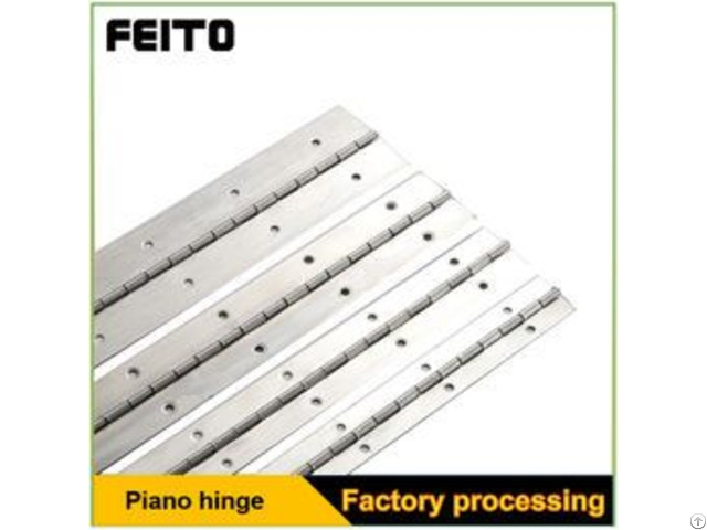 Heavy Duty Continuous 304 Stainless Steel Piano Hinges Stamping Parts Sheet Metal