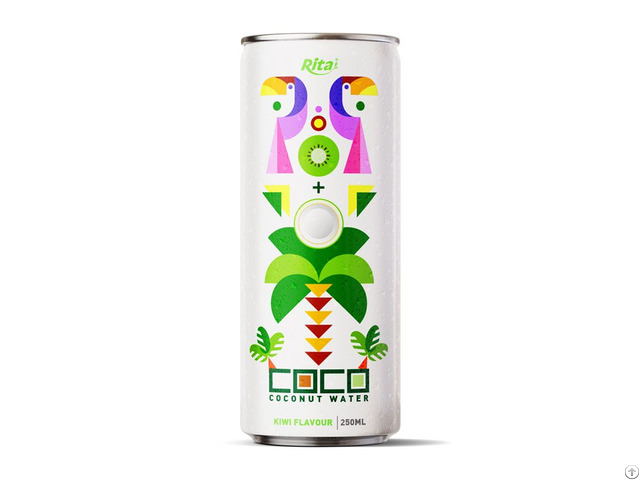 Coconut Water With Kiwi Flavour 250ml Can