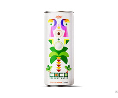 Coconut Water With Peach Flavour 250ml Can