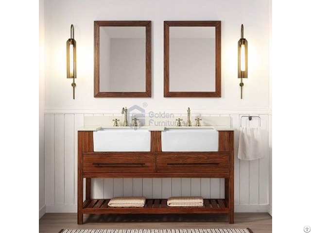 Lily2060w Solid Wood Vietnam Bathroom Vanity Factory