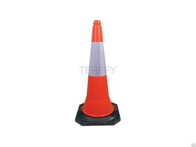 Pe Traffic Cone With Rubber Base