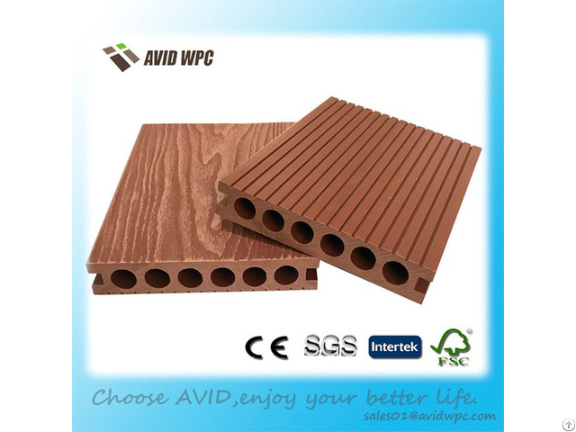 Anti Slip Waterproof Wpc Capped Wood Grain Deck Floor