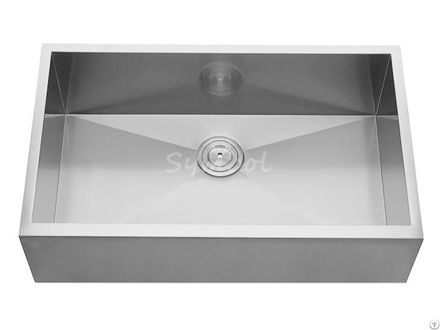 Flat Apron Front Farmhouse Farm Style Double Bowl Stainless Steel Kitchen Sink