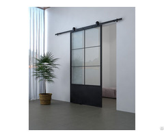 Steel Barn Door With Rail