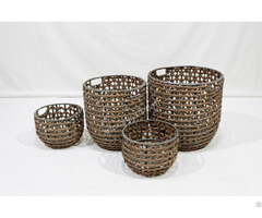 Hot Item Poly Rattan Basket Home Storage Ch3858a 4mc