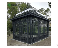 Garden Glass Roof Wrought Iron Pavilion