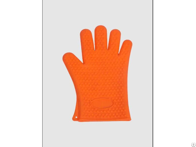 Orange Silicone Kitchen Gloves