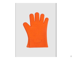 Orange Silicone Kitchen Gloves