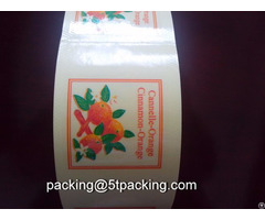 Transparent Cannelle Orange Cosmetic Bottle Labels In Rolls